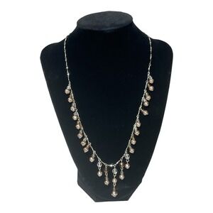 Vintage Avon Beaded And Crystal Adjustable Necklace‎